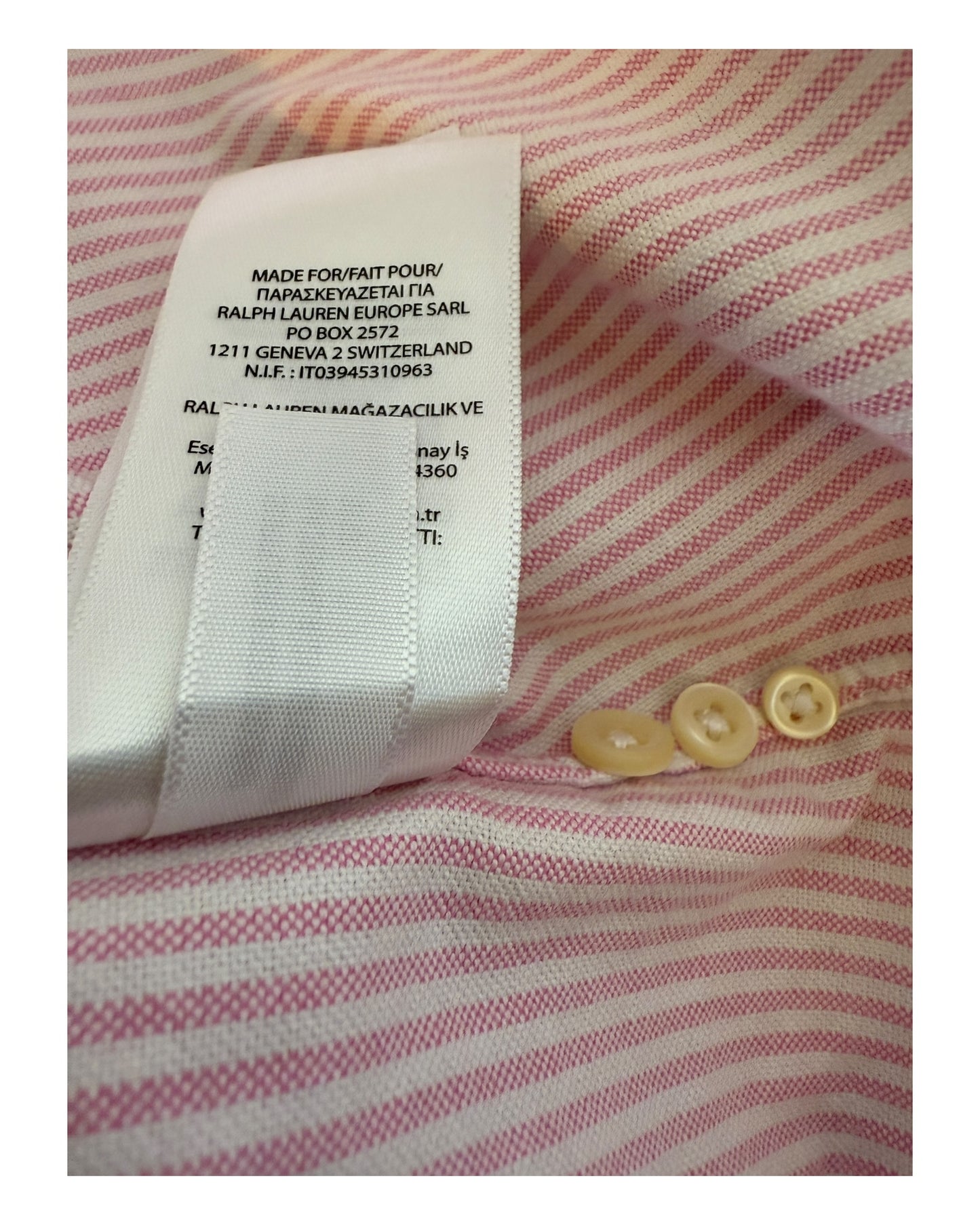 Polo Ralph Lauren Oxford Bluse rosa weiß gestreift Größe S