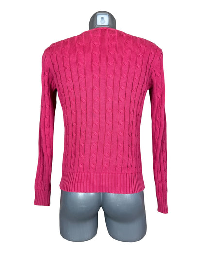 Polo Ralph Lauren Zopfmuster Pullover pink Größe M