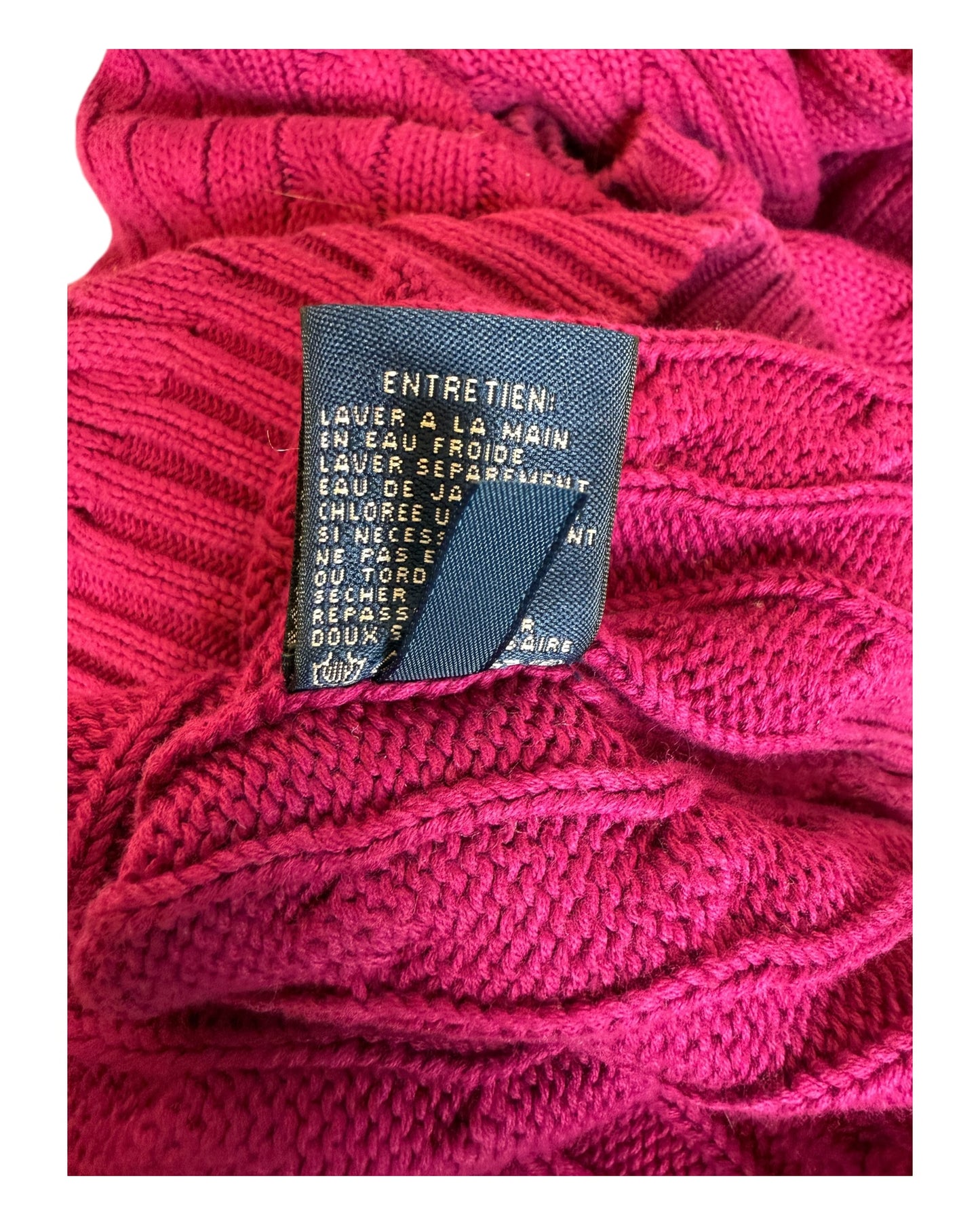 Polo Ralph Lauren Zopfmuster Pullover pink Größe S