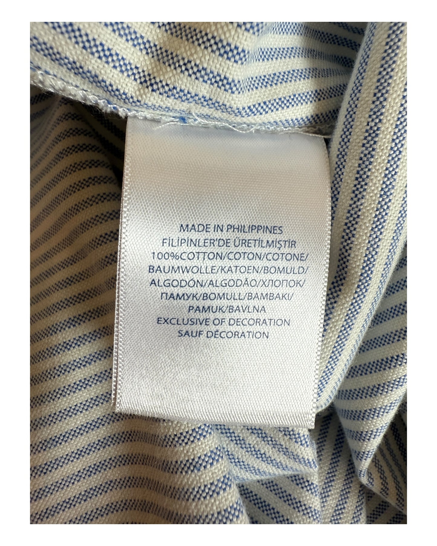 Polo Ralph Lauren Oxfordhemd hellblau weiß gestreift Größe M