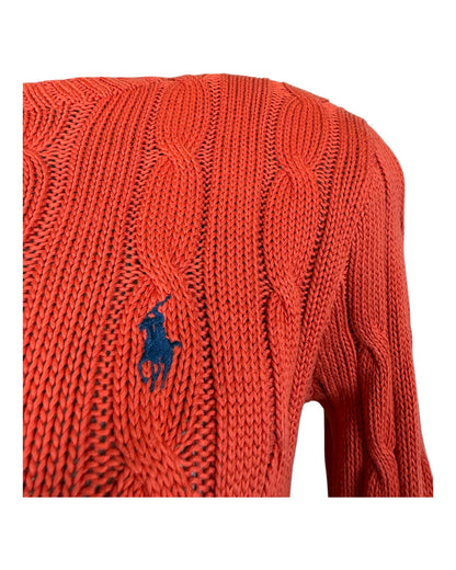 Polo Ralph Lauren Zopfmuster Pullover rot Größe S