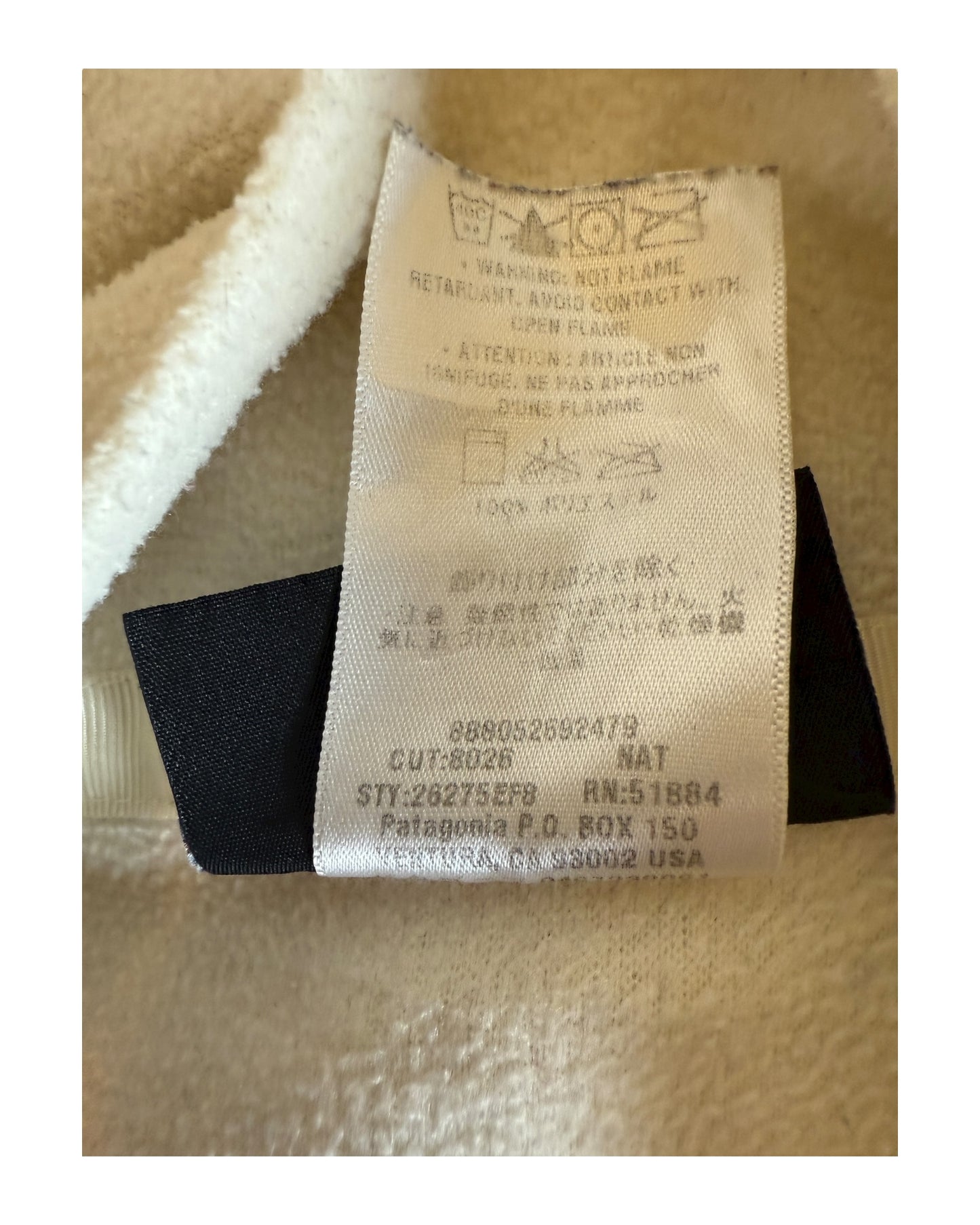 Patagonia Fleece Half Zip Pullover weiß Größe M