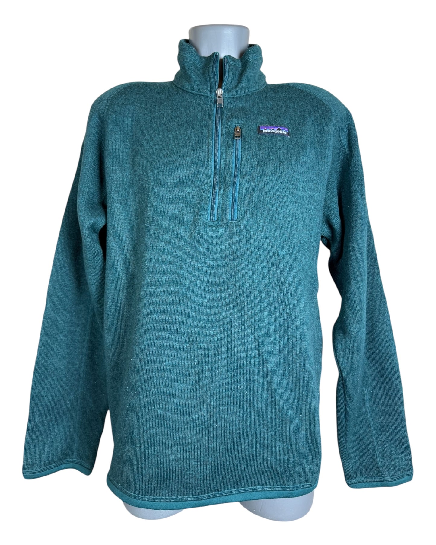 Patagonia Fleece Jacke kobaltgrün Größe L