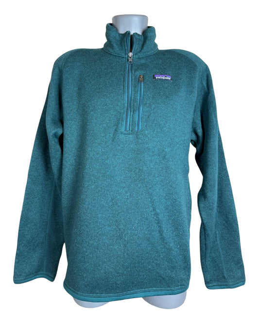 Patagonia Fleece Jacke kobaltgrün Größe L