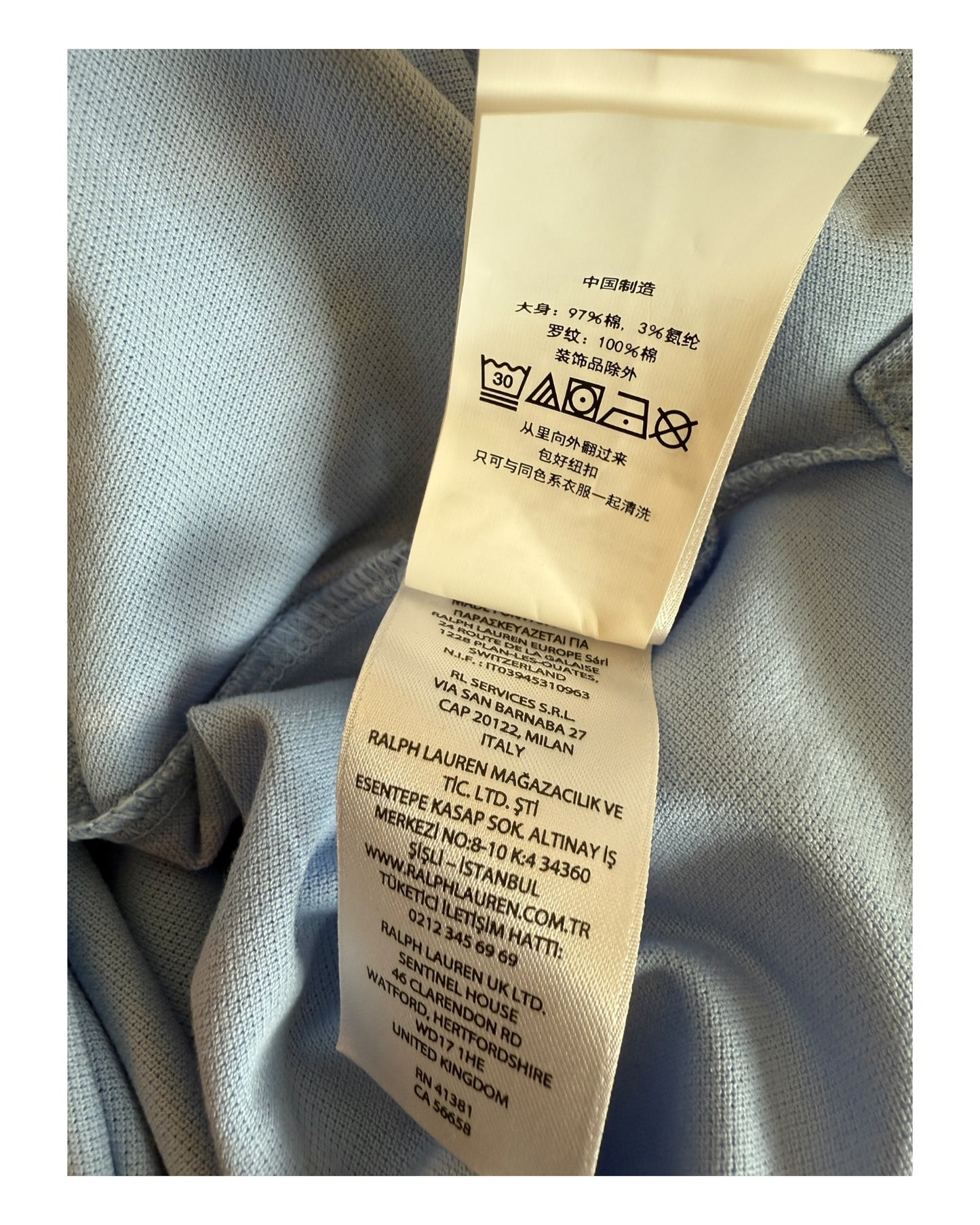 Polo Ralph Lauren Poloshirt hellblau Größe M