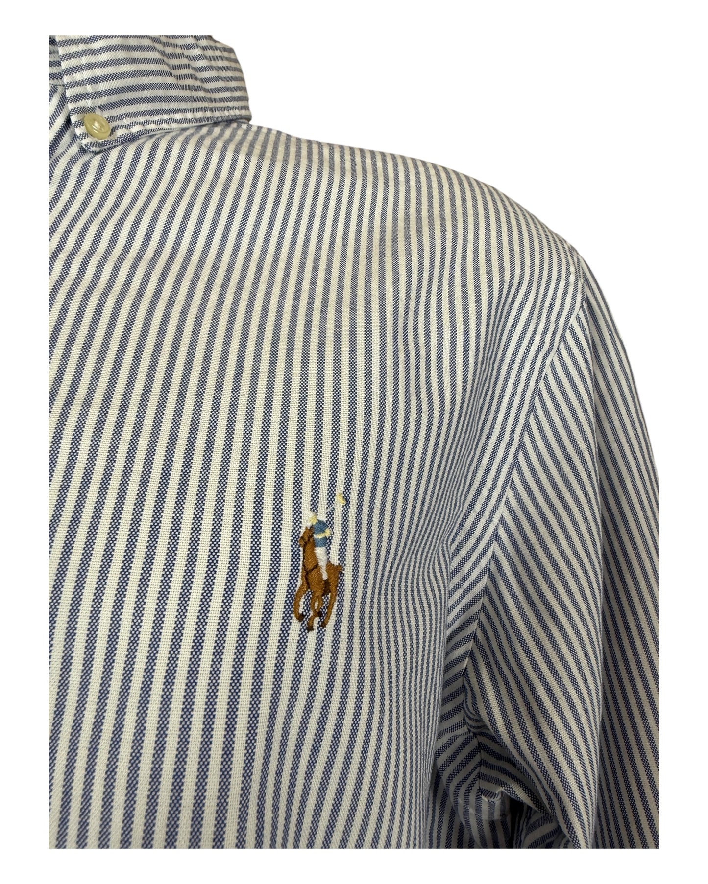 Polo Ralph Lauren Oxfordhemd blau weiß gestreift Größe L