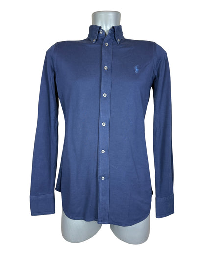 Polo Ralph Lauren Knit Oxford Bluse marineblau Größe M
