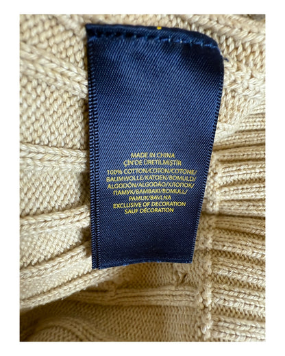 Polo Ralph Lauren Zopfmuster Pullover beige Größe S