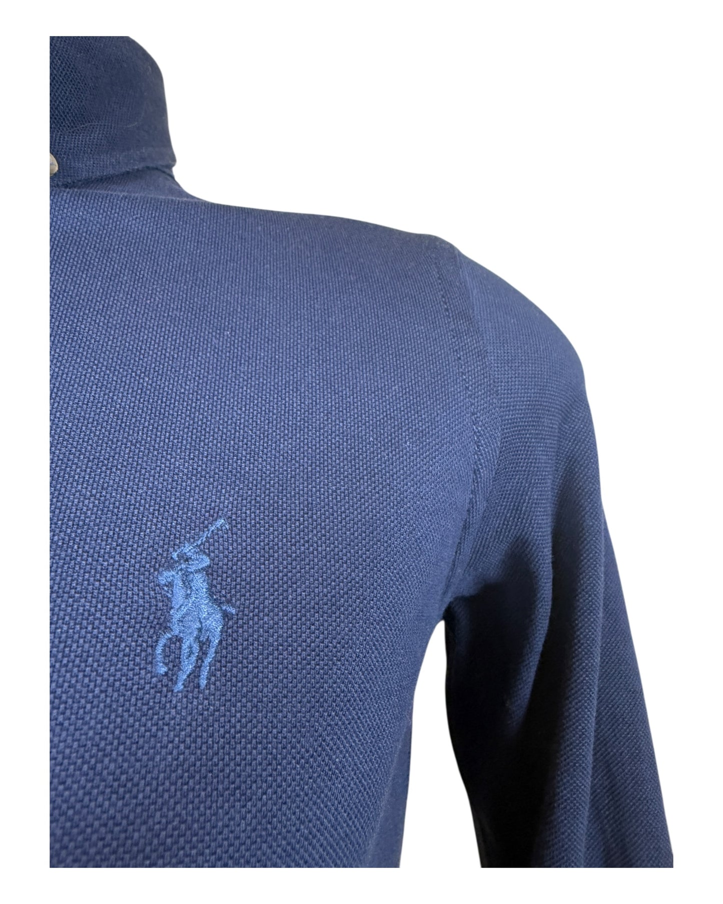 Polo Ralph Lauren Knit Oxford Bluse marineblau Größe S