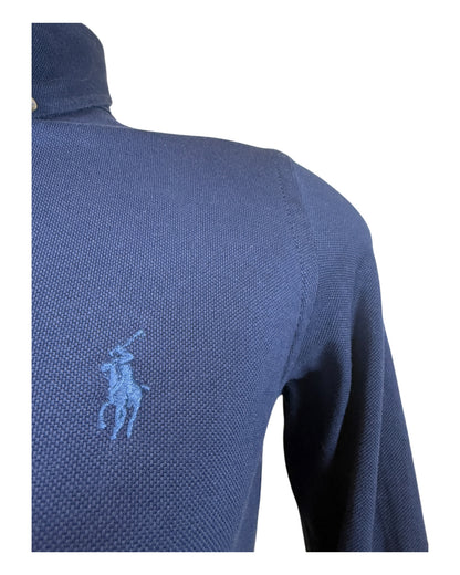 Polo Ralph Lauren Knit Oxford Bluse marineblau Größe S