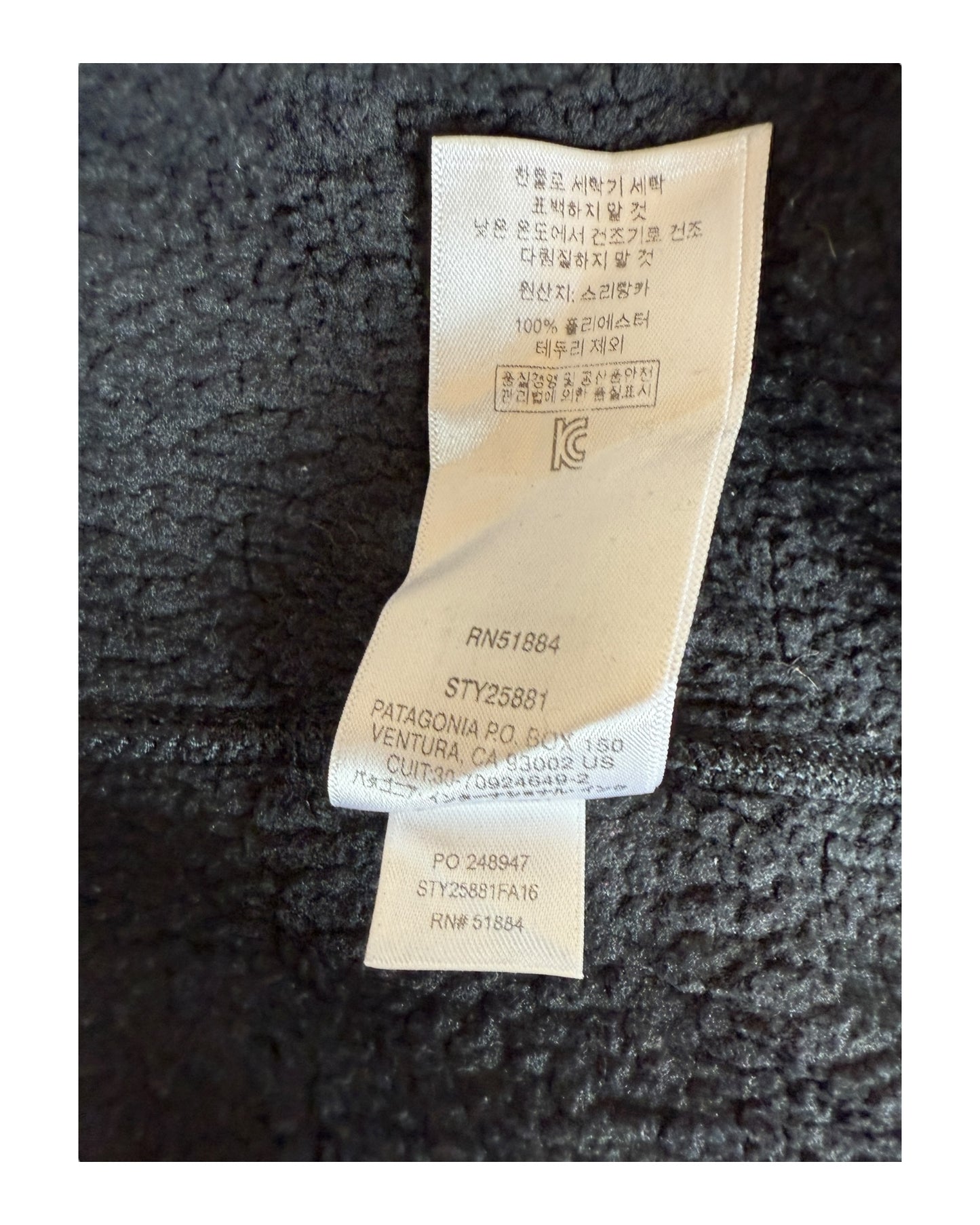 Patagonia Fleece Weste schwarz Größe L