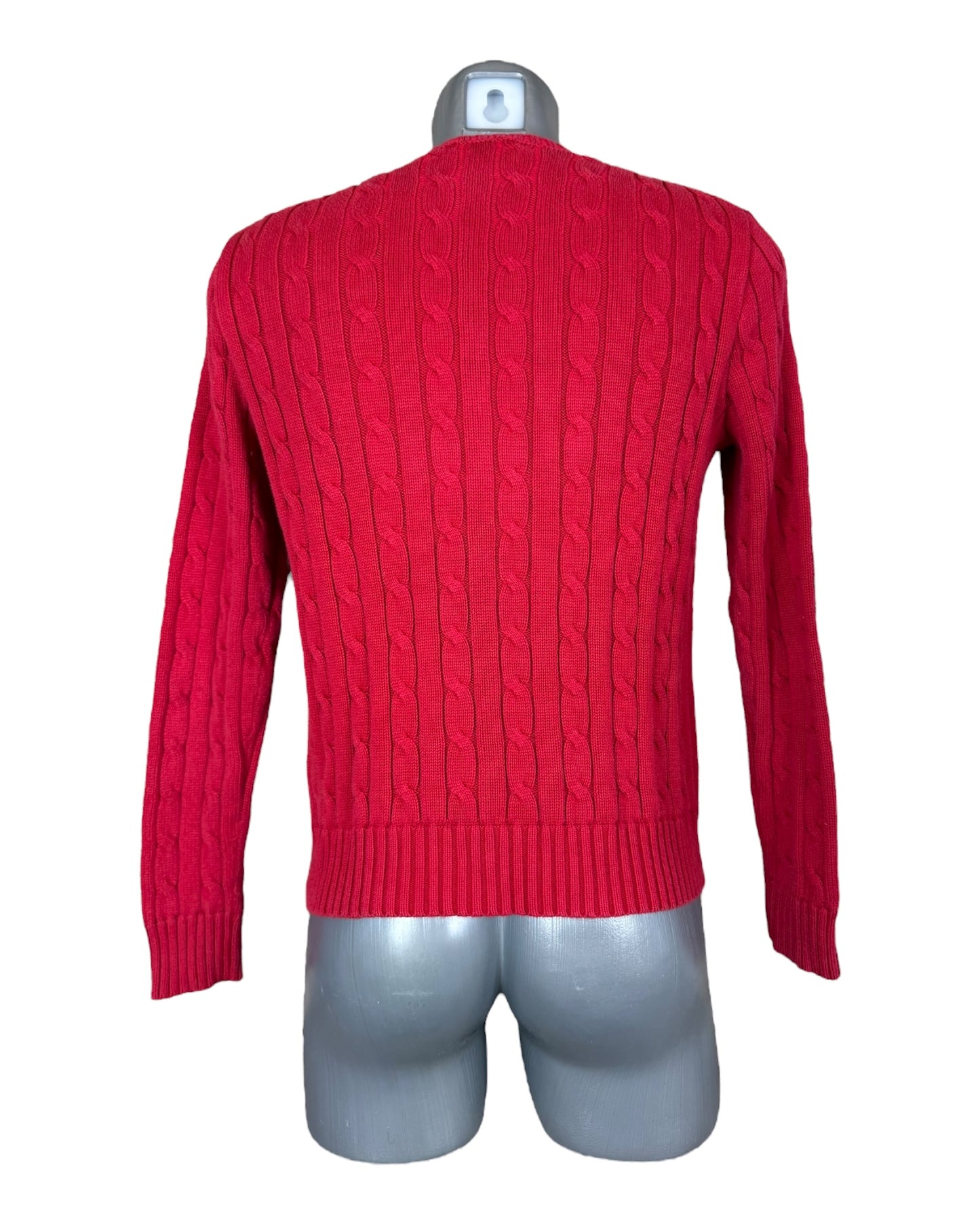 Polo Ralph Lauren Zopfmuster Pullover rot Größe M