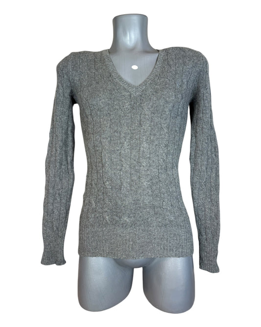 Polo Ralph Lauren Zopfmuster Pullover grau Größe M