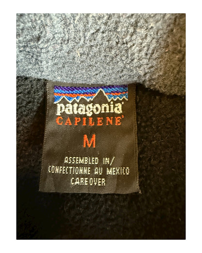 Patagonia Fleece Half Zip Pullover schwarz Größe M