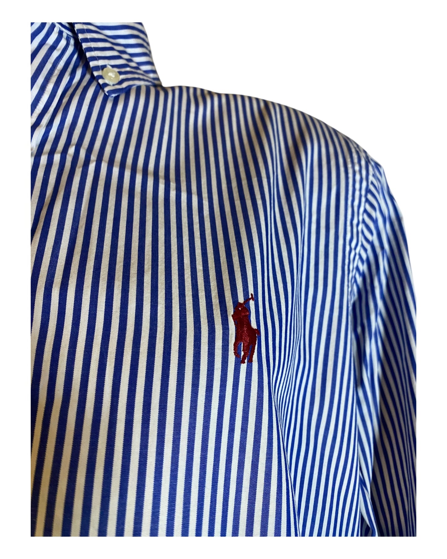 Polo Ralph Lauren Hemd blau weiß gestreift Größe M