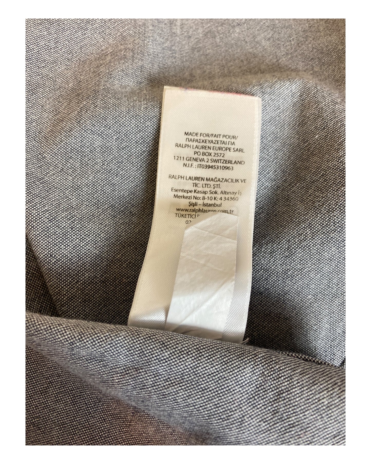 Polo Ralph Lauren Oxfordhemd grau Größe S