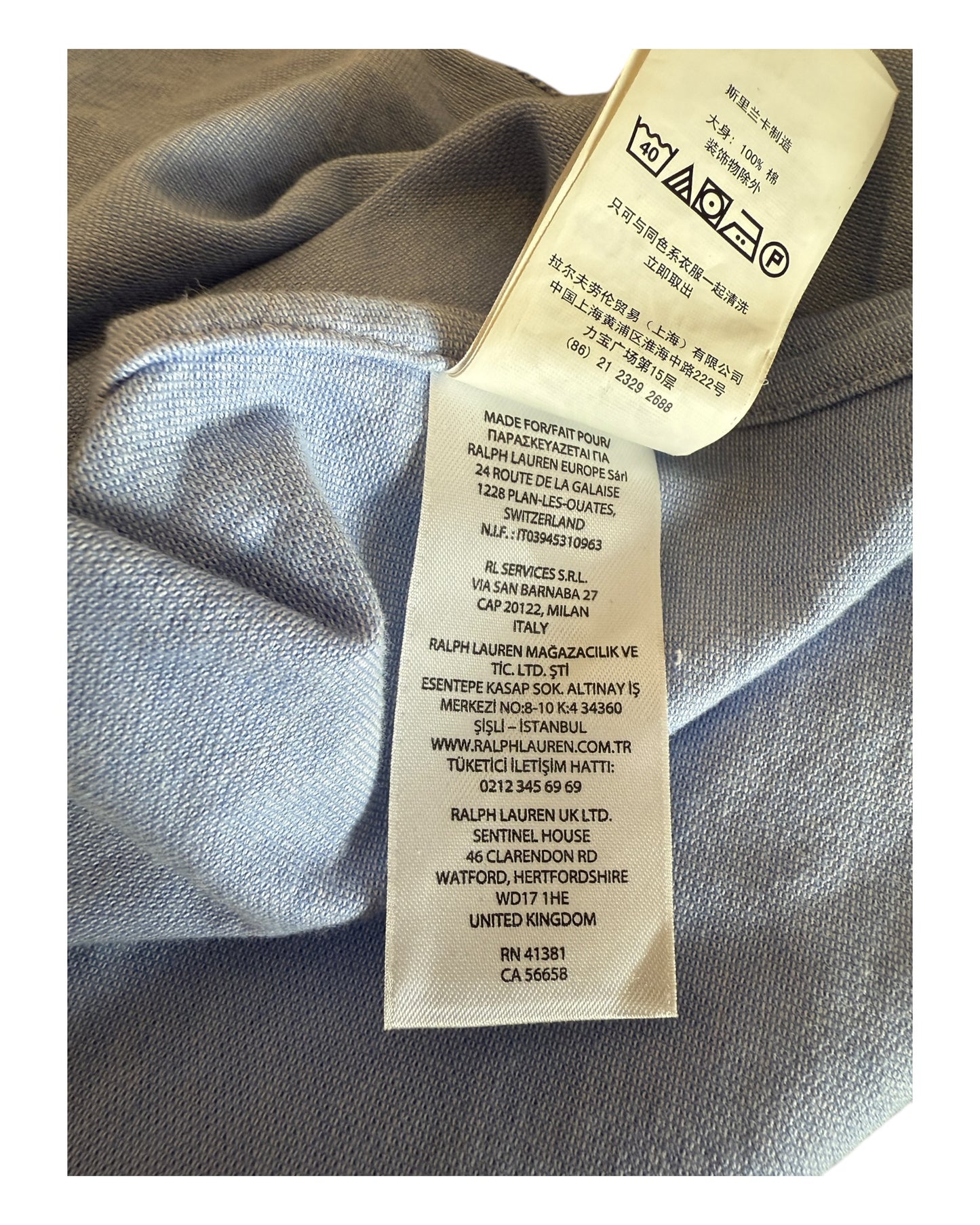 Polo Ralph Knit Oxfordhemd Bluse hellblau Größe M