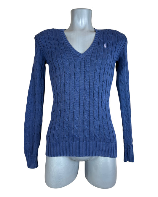 Polo Ralph Lauren Zopfmuster Pullover marineblau Größe S