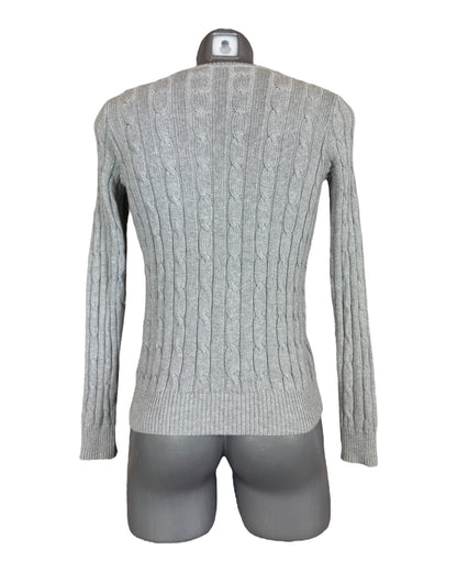 Polo Ralph Lauren Zopfmuster Pullover grau Größe S
