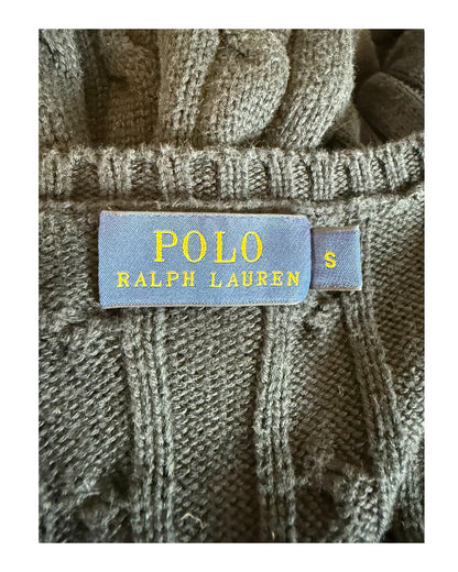 Polo Ralph Lauren Zopfmuster Pullover schwarz Größe S