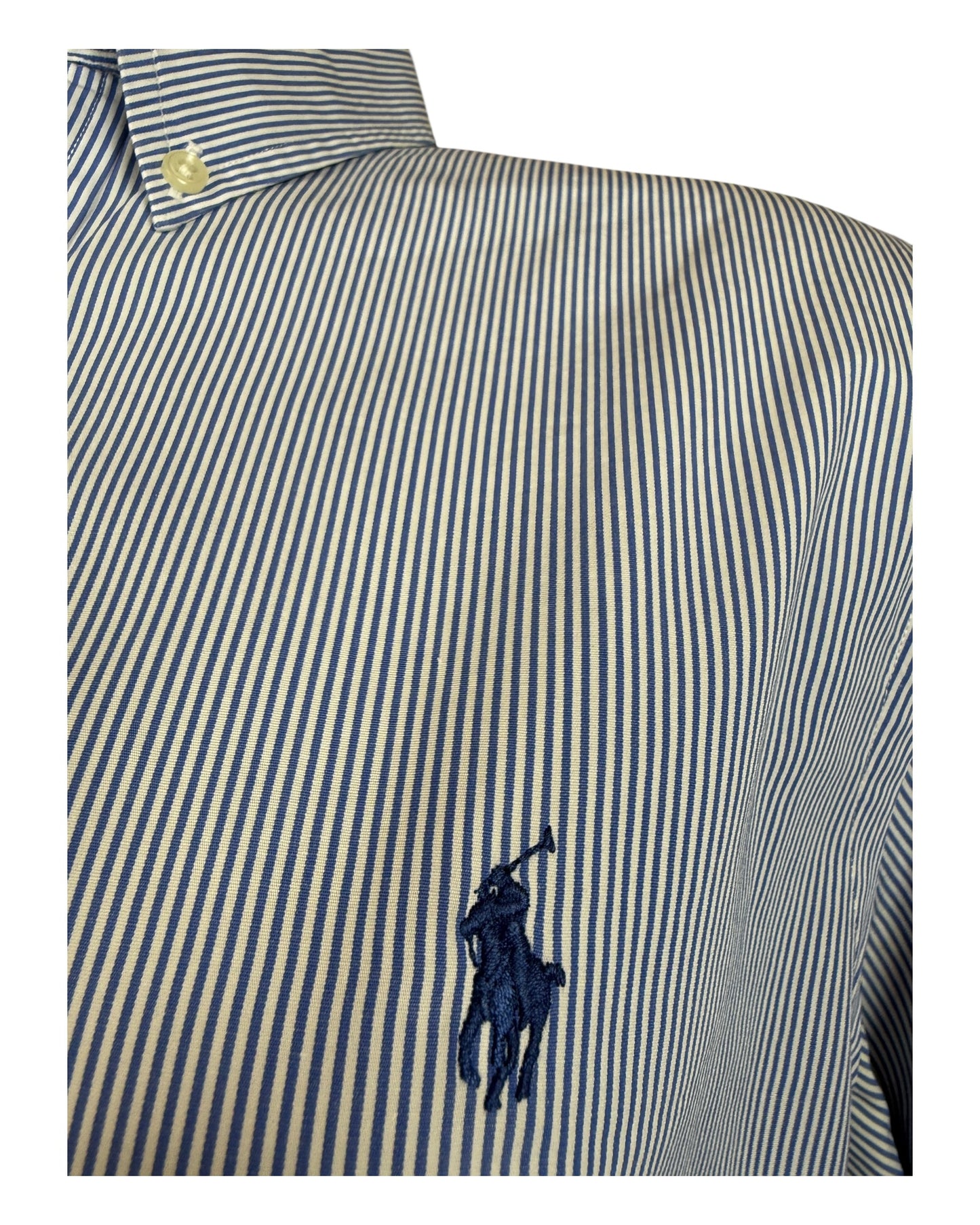 Polo Ralph Lauren Hemd blau weiß gestreift Größe M
