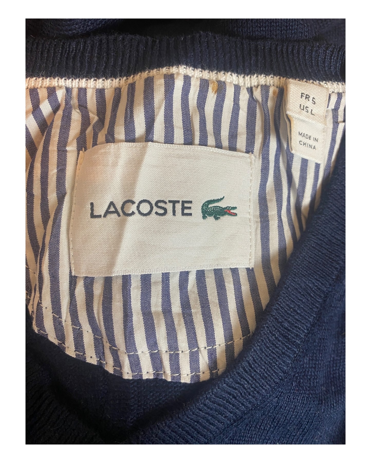 Lacoste Pullover marineblau Größe L