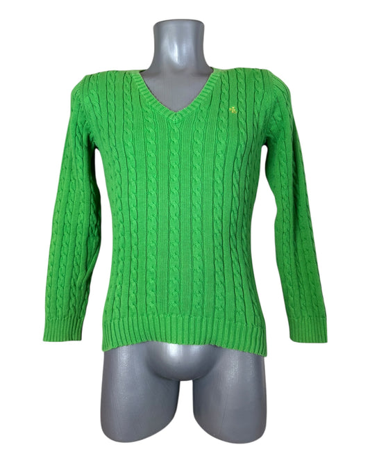 Polo Ralph Lauren Zopfmuster Pullover grün Größe S