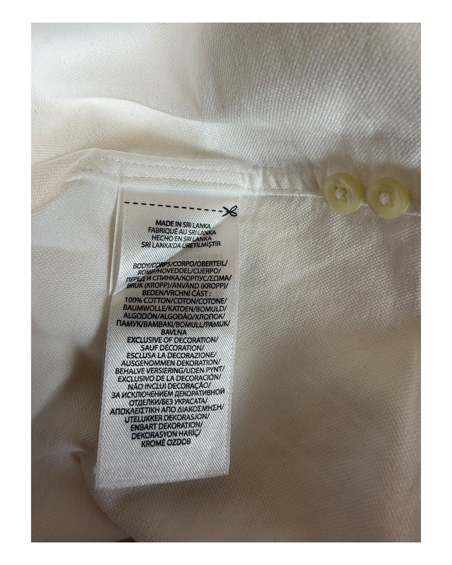 Polo Ralph Lauren Oxford Bluse weiß Größe M