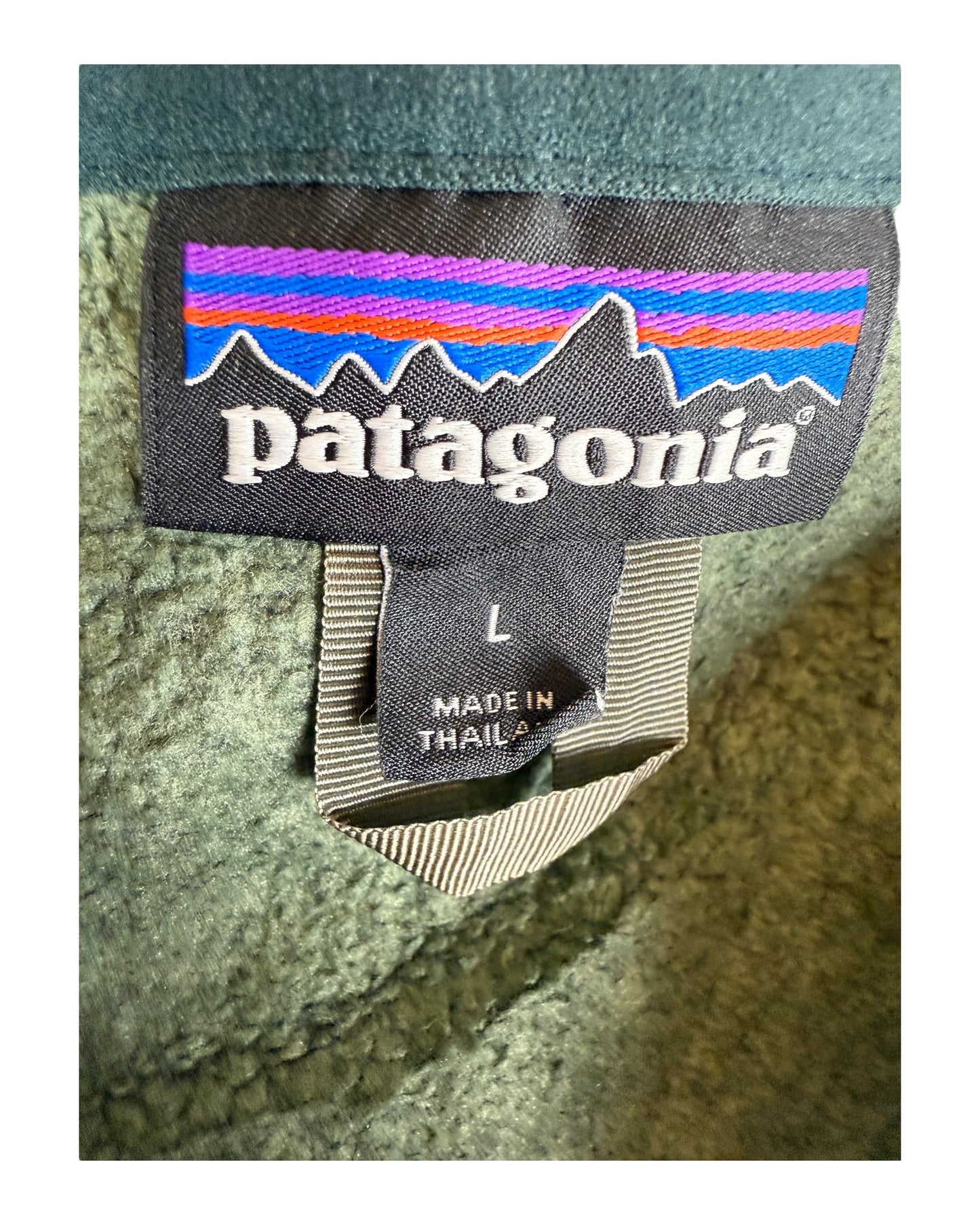 Patagonia Fleece Half Zip Pullover grün Größe L