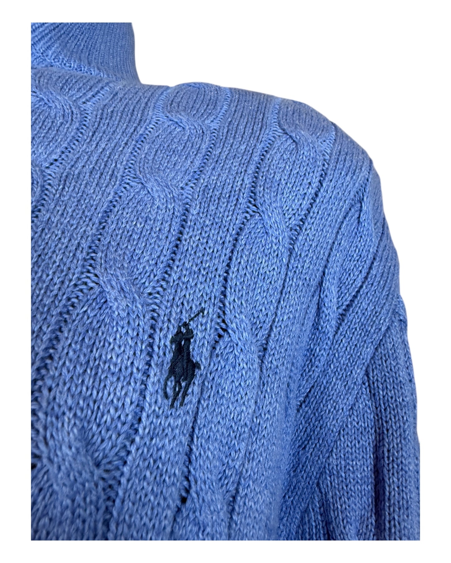 Polo Ralph Lauren Zopfmuster Pullover blau Größe L