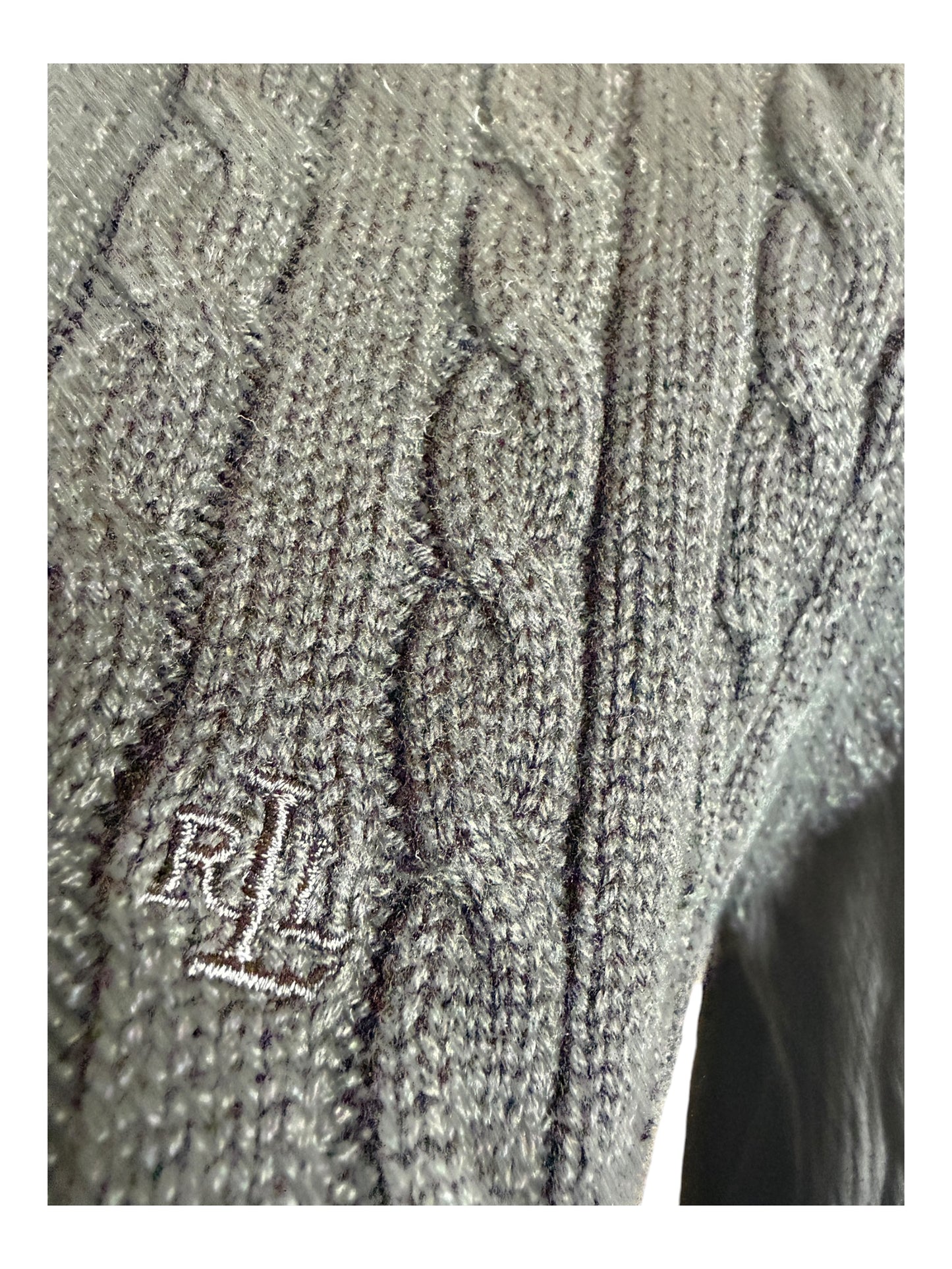 Polo Ralph Lauren Zopfmuster Pullover schwarz Größe M
