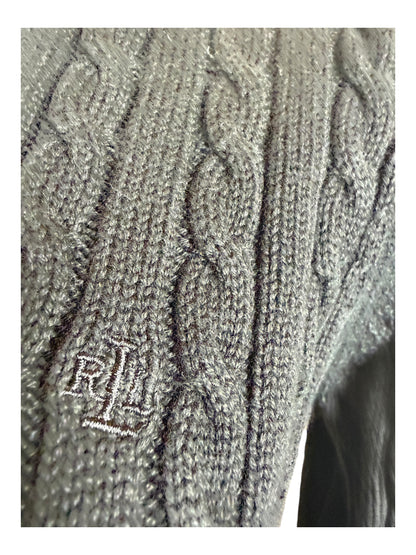 Polo Ralph Lauren Zopfmuster Pullover schwarz Größe M
