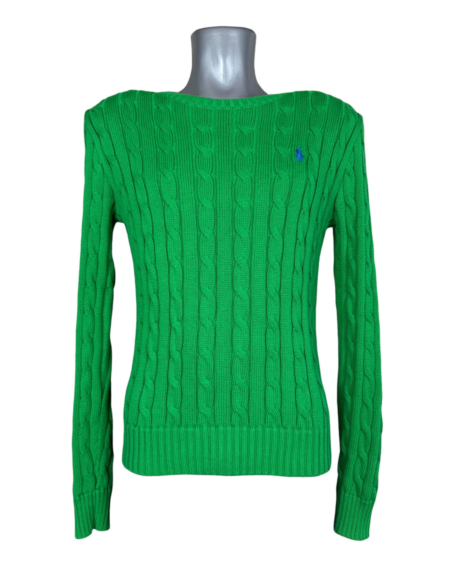 Polo Ralph Lauren Zopfmuster Pullover grün Größe S