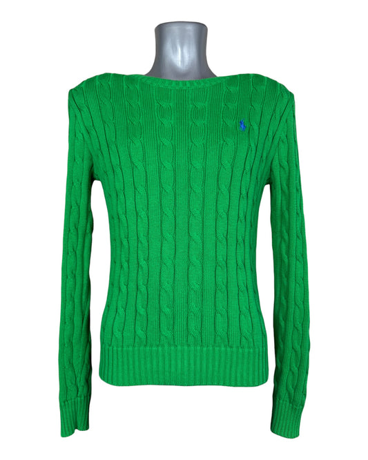 Polo Ralph Lauren Zopfmuster Pullover grün Größe S