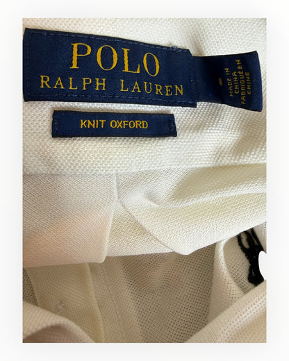 Polo Ralph Lauren Knit Oxfordhemd weiß Größe M