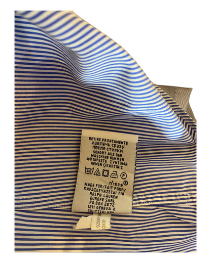 Polo Ralph Lauren Hemd blau weiß gestreift Größe M