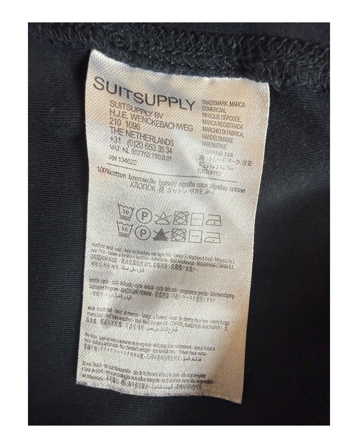 Suit Supply Longsleeve marineblau Größe L