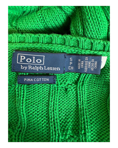 Polo Ralph Lauren Zopfmuster Pullover grün Größe S
