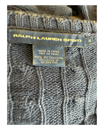 Polo Ralph Lauren Zopfmuster Pullover marineblau Größe M