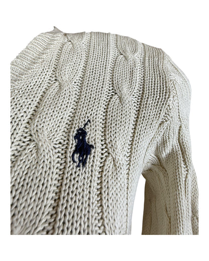 Polo Ralph Lauren Zopfmuster Pullover beige Größe S