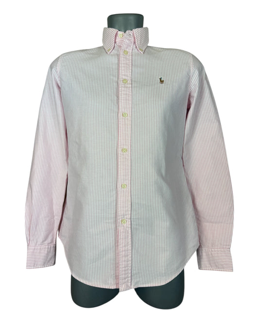 Polo Ralph Lauren Oxford Bluse rosa weiß gestreift Größe S