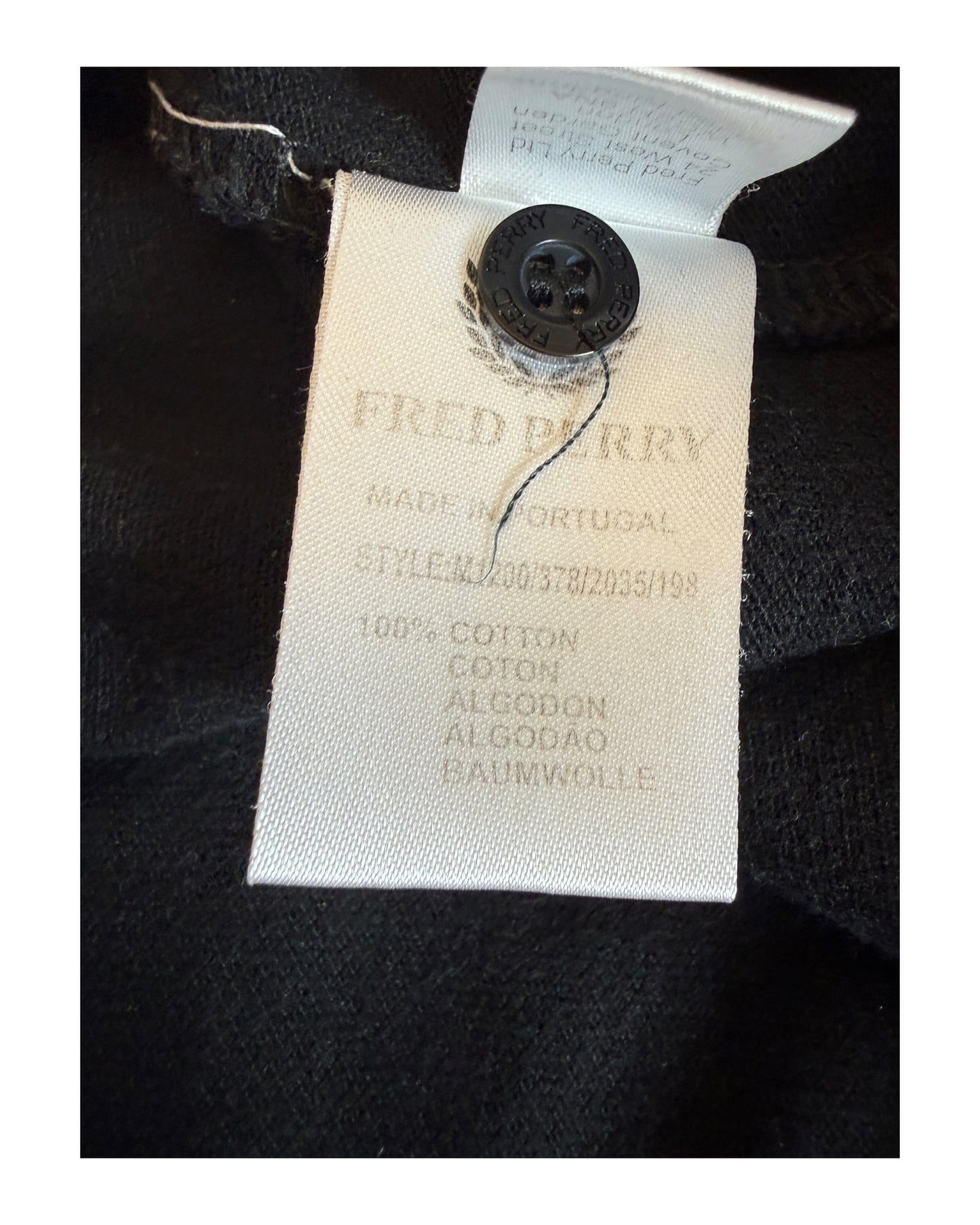 Fred Perry Poloshirt schwarz Größe M