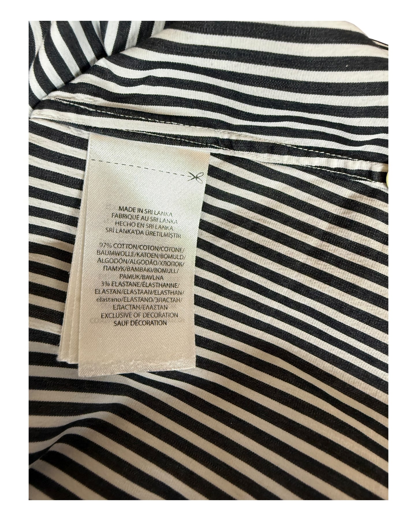Polo Ralph Lauren Bluse schwarz weiß gestreift Größe M