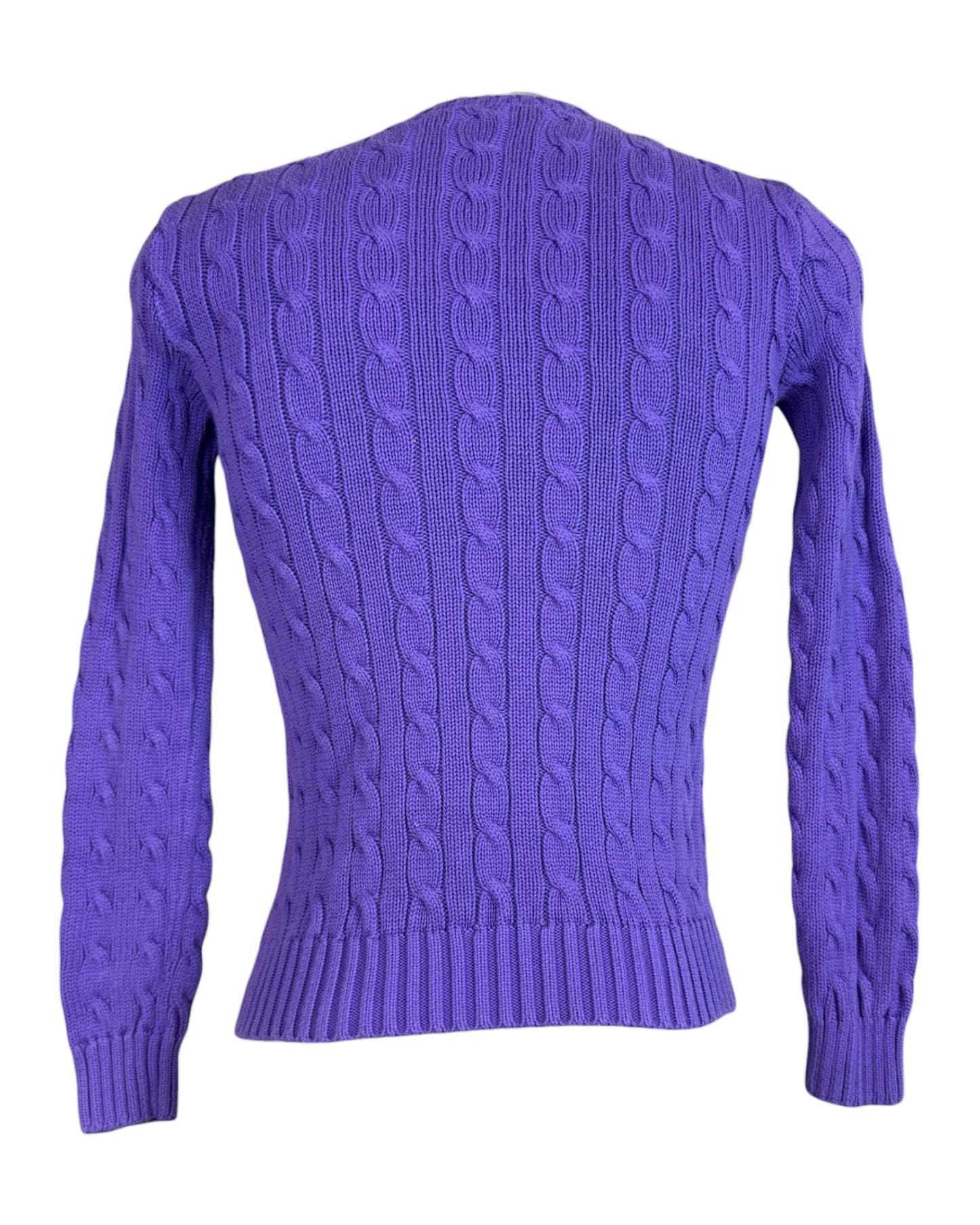 Polo Ralph Lauren Zopfmuster Pullover lila Größe S