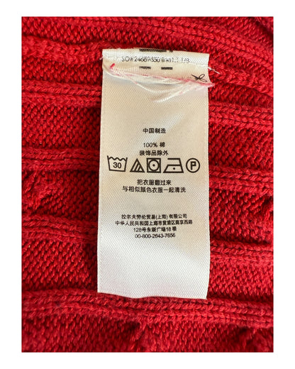 Polo Ralph Lauren Zopfmuster Pullover rot Größe M
