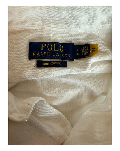 Polo Ralph Lauren Knit Oxfordhemd weiß Größe L