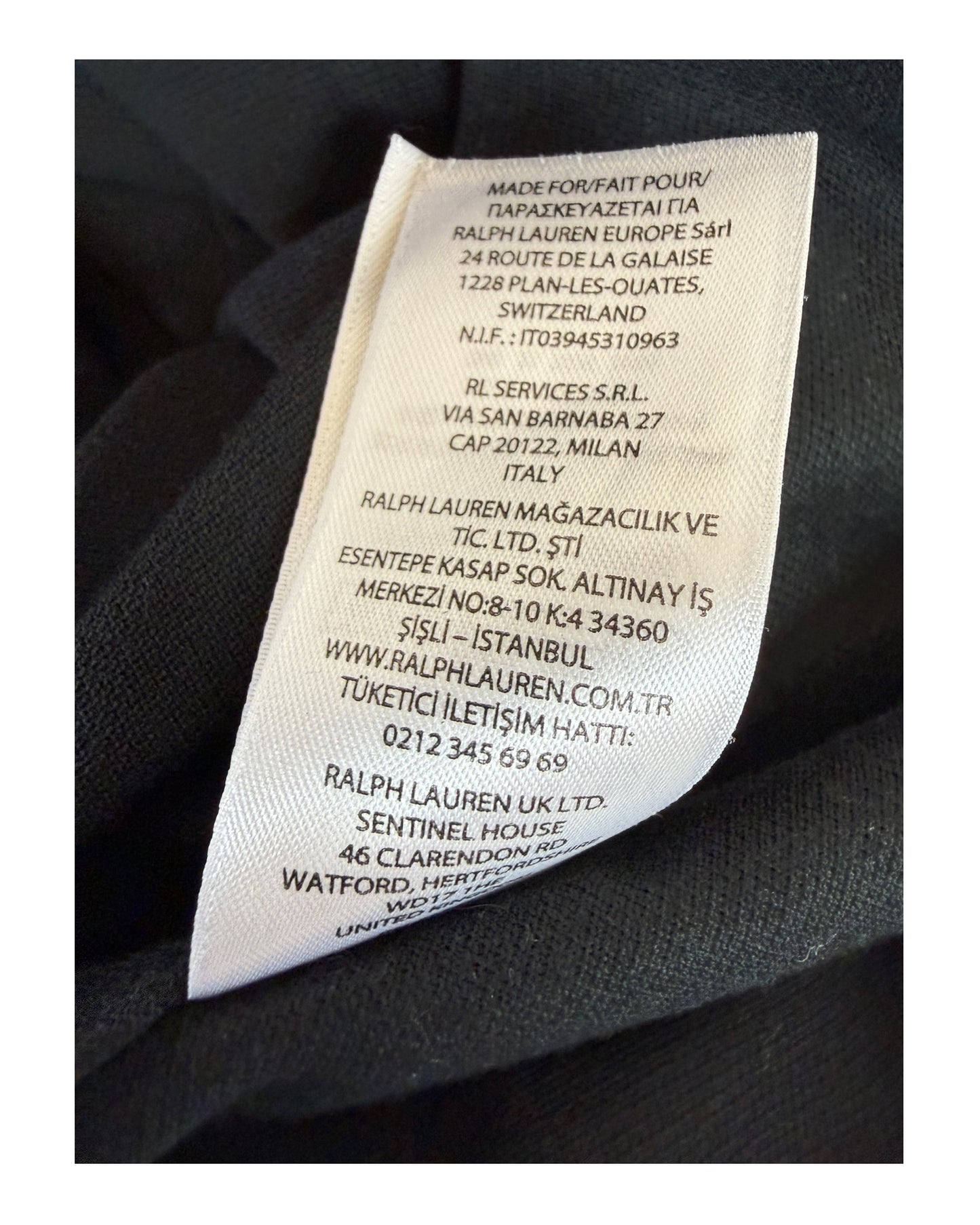 Polo Ralph Lauren Knit Oxford Bluse schwarz Größe M