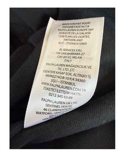 Polo Ralph Lauren Knit Oxford Bluse schwarz Größe M