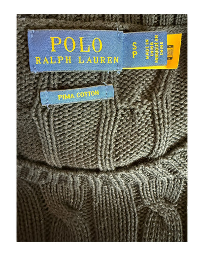Polo Ralph Lauren Zopfmuster Pullover schwarz Größe S