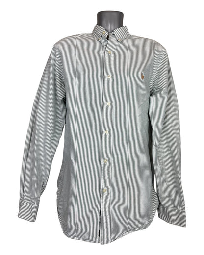 Polo Ralph Lauren Oxfordhemd grün weiß gestreift Größe L